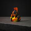 Spartan Warrior Duck Figurine, 3D Printed Motorcycle Rider Duck Statue, Cartoon Yellow Duck Tabletop Ornament, Gift Duck Lovers