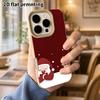 Phone Case: Lambskin 2D Flat Samsung Galaxy A34 A35 M05 M06 S20 S22 S21 FE Plus 5G Protective Case, Simple Red Background, Christmas and Halloween Gif