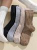 Versatile Mid Tube Socks All Seasons Men and Women Sports Socks Casual Cotton Socks Solid Color Retro Fried Dough Twists Socks