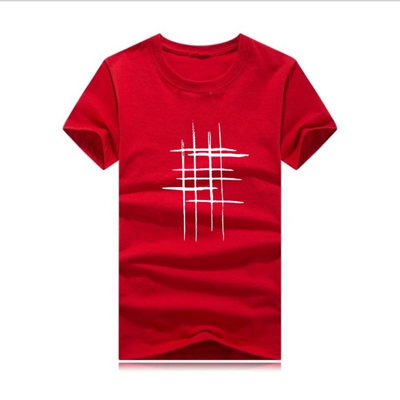 Tops Men Printing Short Sleeve T Shirt Cotton Casual Blouse