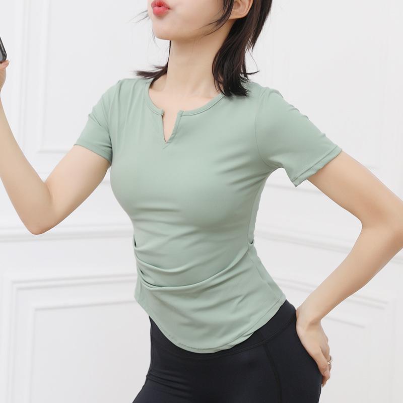 Miki Women's Slim Fit Short Sleeve Quick-Dry Yoga T-Shirt