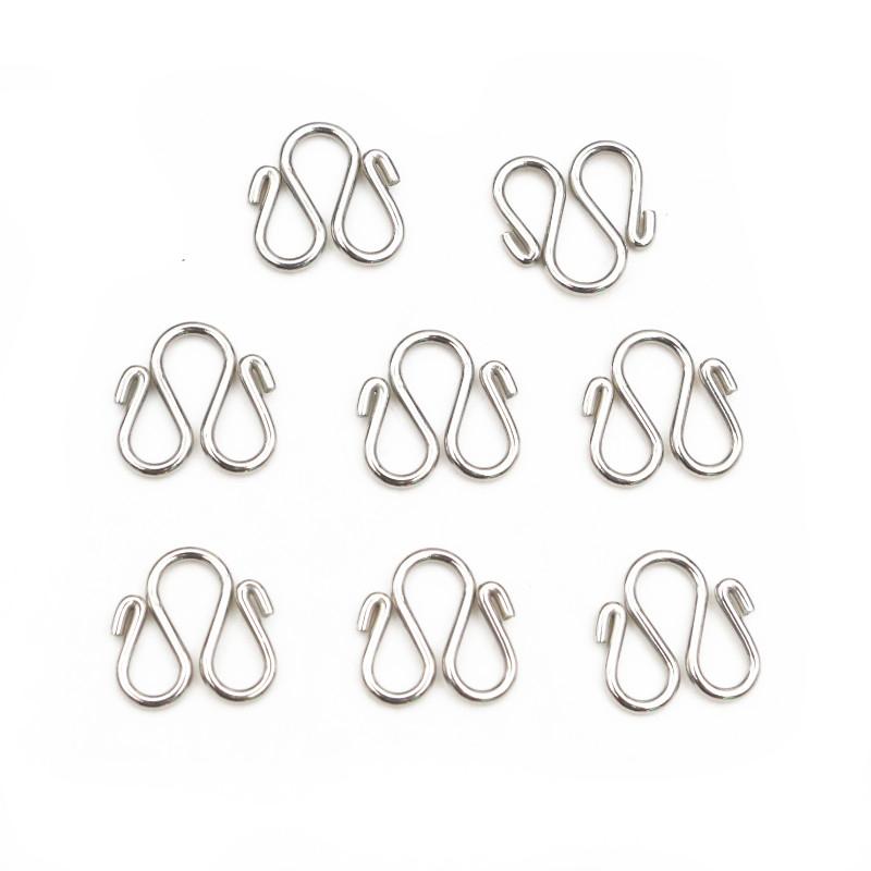 30Pcs Stainless Steel Gold Color W Shape End Clasps Hooks Chain Connectors For Bracelet Necklace DIY Jewelry Making Supplies