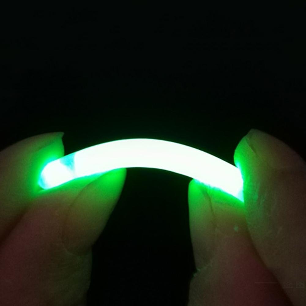 50 Pcs 10packs Fishing Glow Stick.4.5*37MM 3.0*25MM Night Fishing Glow Chemical Light Sticks Wand Green for Floating Accessories