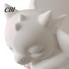 Soft Furnishing Desk Accessory Flowerpot Ornament, 3D Printed Sleeping Dragon Shape, Matte Large Black And White Plant Pot Decor Curved Planter,