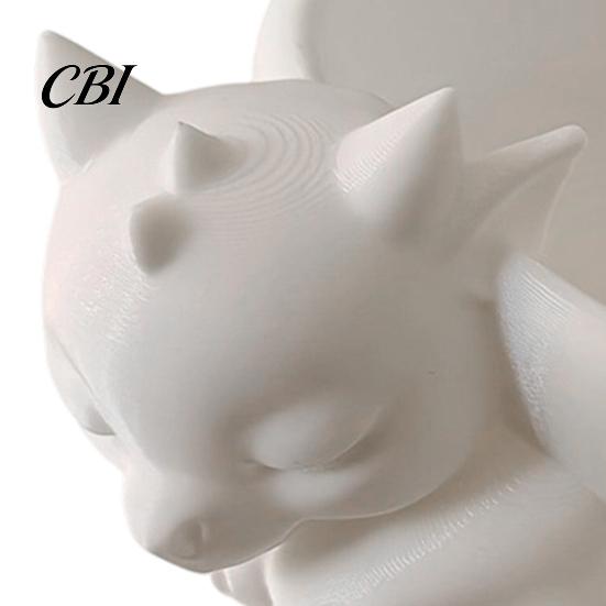 Soft Furnishing Desk Accessory Flowerpot Ornament, 3D Printed Sleeping Dragon Shape, Matte Large Black And White Plant Pot Decor Curved Planter,