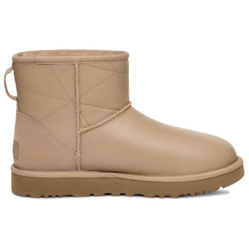 UGG CLASSIC MINI Pearlized Short Snow Boots Unisex Sand Dune Sneakers 1167313-DUNE