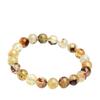 Hongchu Crystal Natural Golden Phantom Quartz Bead Bracelet Natural Icy Gradient Golden Phantom Bracelet