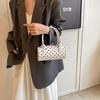 New Handbag Shoulder Bag Polka Dot PU Leather Tote Bag Barrel Shape Mini Top Handle Purse Women