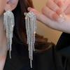 Long Tassel Earrings - New  Bold Statement Earrings with A Touch of Luxury. Perfect for Bridal Gowns and Special Occasions