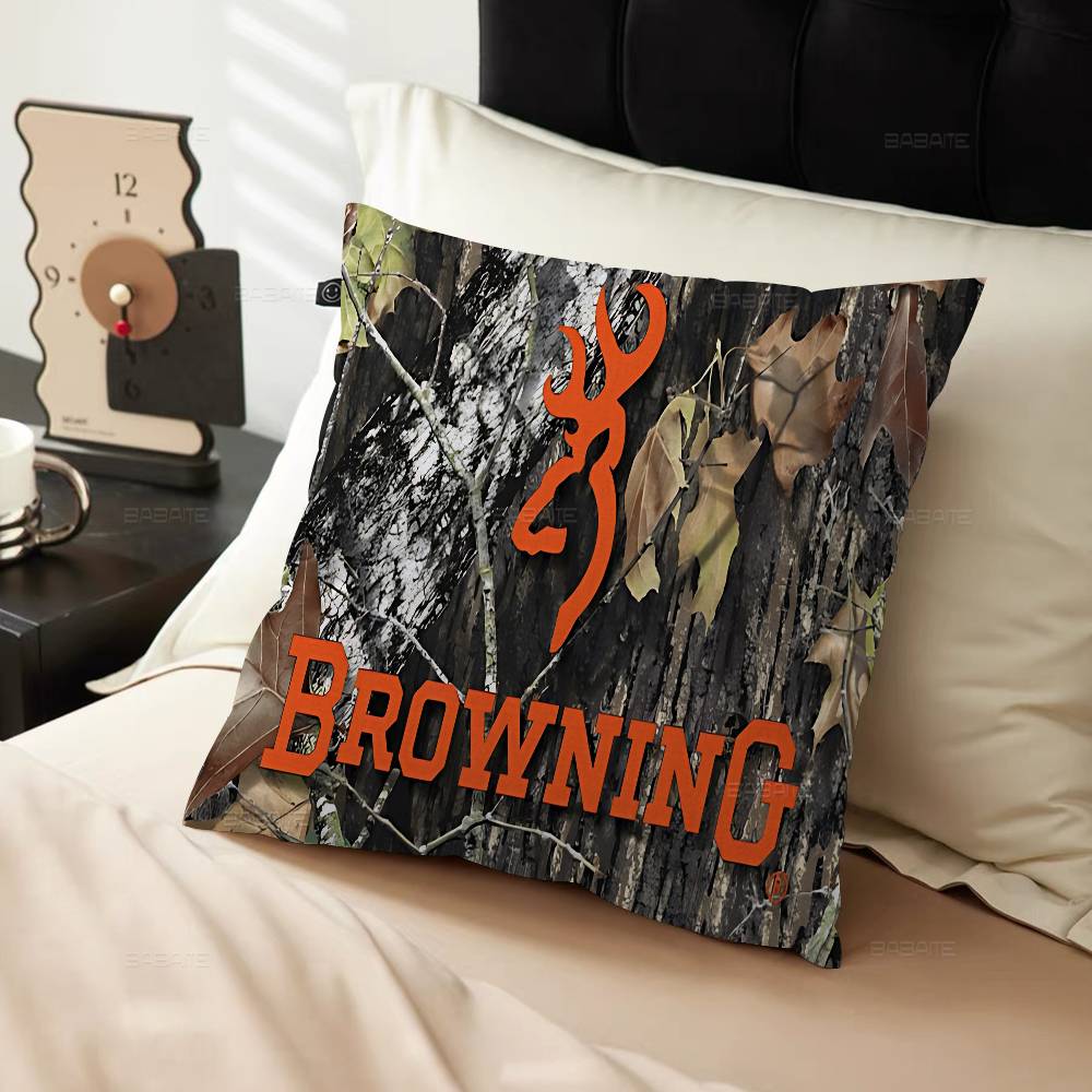BBrownings Logo Pillow Cushion Cover Pillowcase Living Room Sofa Home Decor Customized