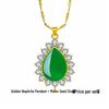 Yi Hua Petal Green Jade & Chalcedony Pendant Clavicle Necklace