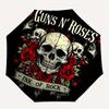 1pc Skulls and Roses Automatic Open/CloseUmbrella,Compact Umbrella for Men & Women Day Gift.Z076