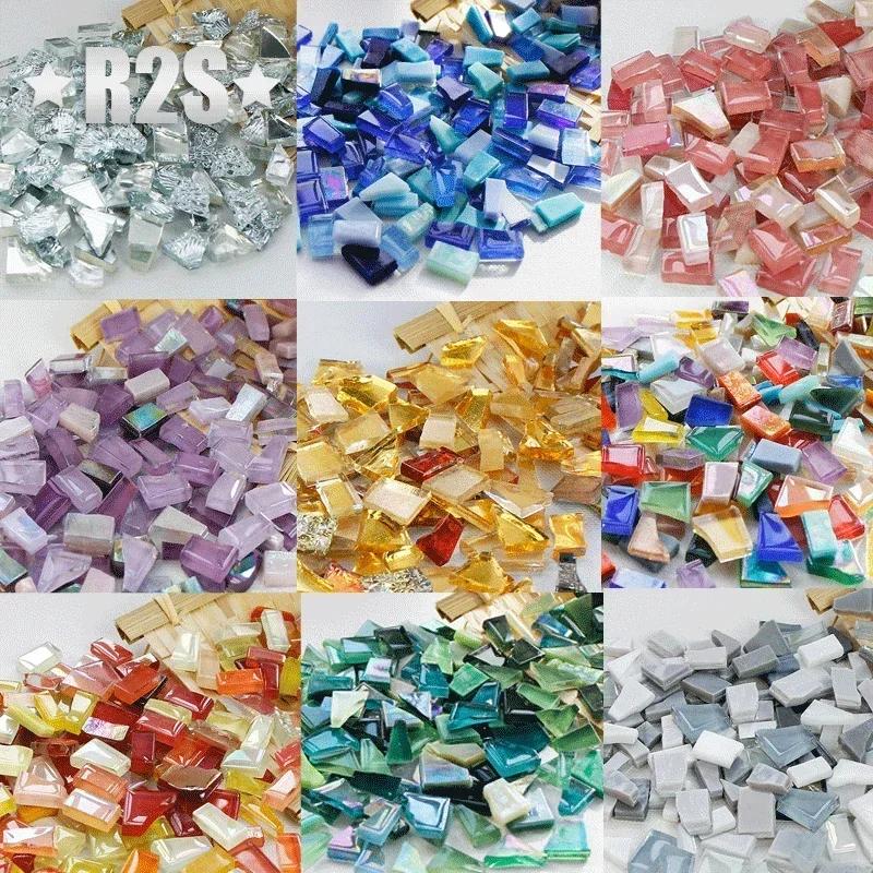 100g Glasmosaiksteine Mehrfarbig Mosaikstück DIY Mosaikherstellung Steine für Bastelhobby Kunst Heimwanddekoration arte
