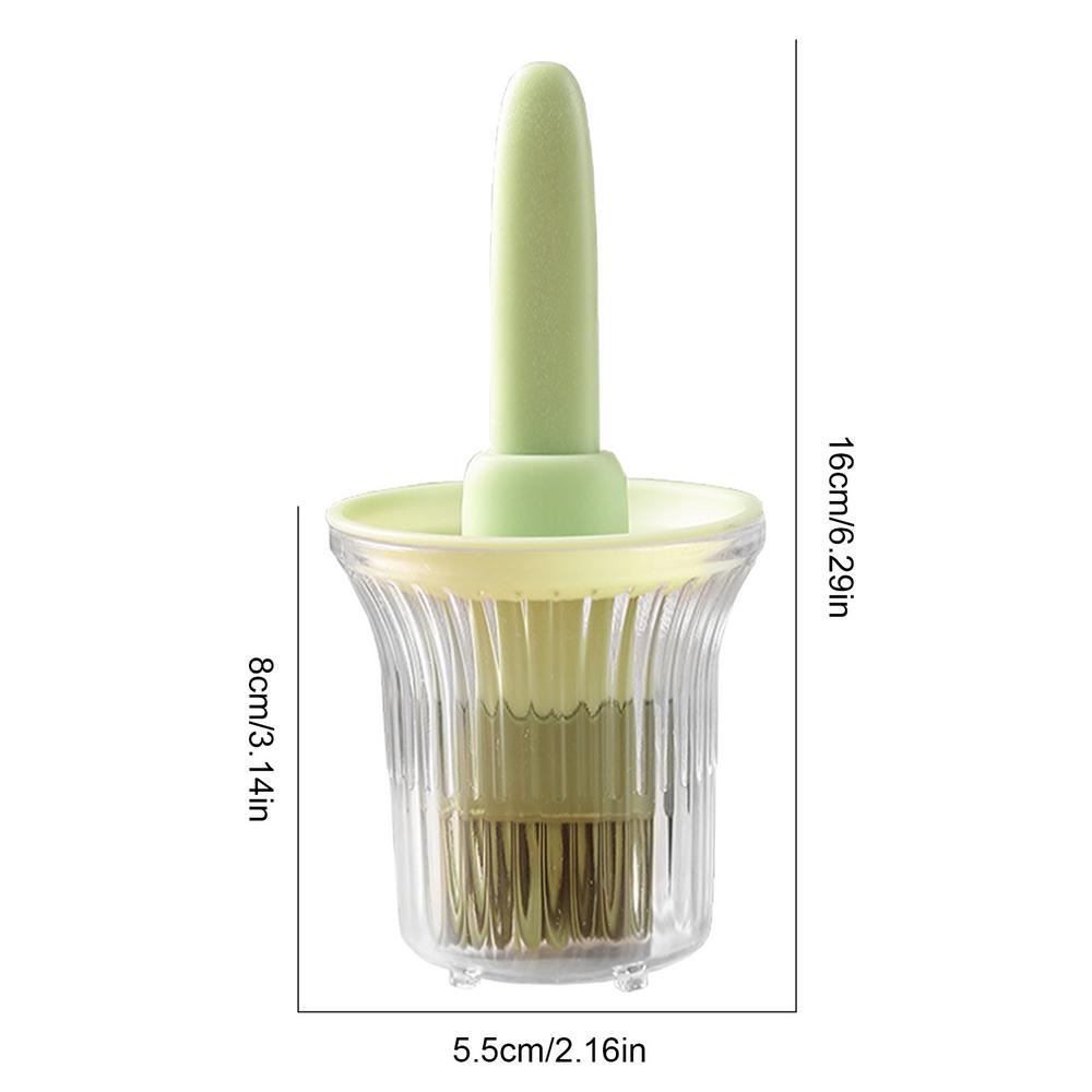 Portable Kitchen Oil Bottle Silicone Brush Control Quantitative With Barbecue Spray Bottle For BBQ Cooking Baking Oil Dispenser светло-зеленый