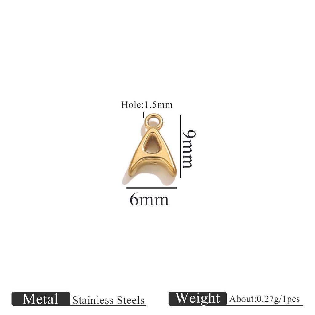 Yori 10pcs/lot Stainless Steel 26 Letters A-Z Mini Ring Letters Diy Handmade Jewelry Making Accessories Wholesale