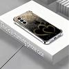 Goldene herzförmige Glas-Handyhülle geeignet für Samsung Galaxy S26 S25 S24 S23 S22 S20 FE/Ultra/Plus stoßfeste Rückabdeckung