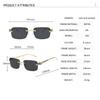 Rimless Sunglasses UV400 Fashion Square Metal Glasses for Men Women Designer Man's Brand Sun Glasses Shades for Outdoor
