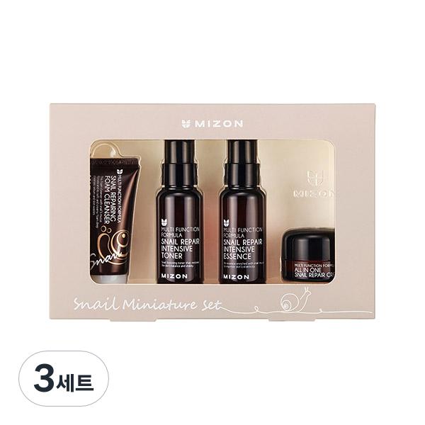 

Mizuon Snail Line Miniature 4 Set, 3 комплекта, набор популярной корейской косметики