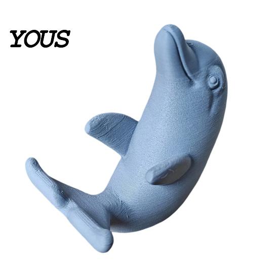 Non-slip Phone Holder 3D Printed Cute Dolphin Stand, Universal Desktop for Cellphone, Vertical Stand & Horizontal Dual-Mode Display, Matte Compact