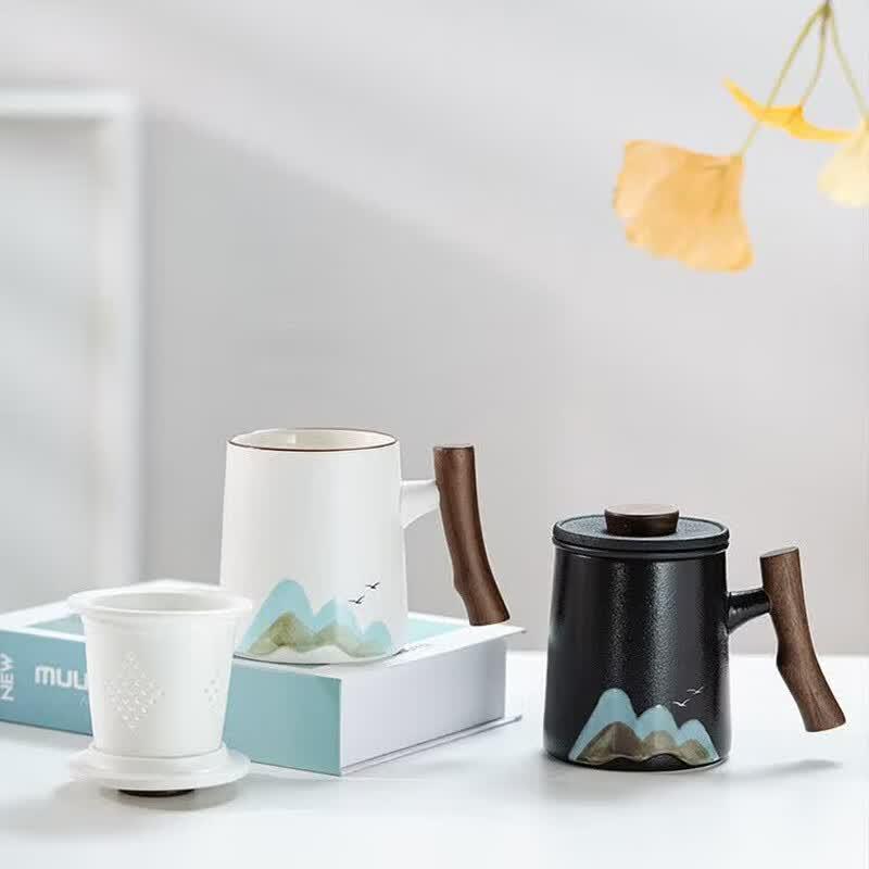 Pinjian Traditional Ceramic Teapot & Office Cup Set