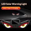 Car-mounted Demon Eye LED Solar Wireless Decorative Warning Light -Interior Window Blinking Neon Light