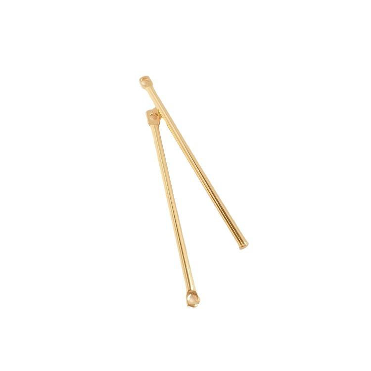 14K Gold-Filled Double-Hole Bar Connector & Single-Hole Pendant for DIY Jewelry