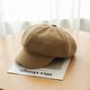 Solid Color Vintage Newsboy Cap Duck Tongue Painter Cap Casual Retro Berets Hat  Female