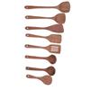 8Pcs Kitchen Tools Set Wooden Spatula Shovel Spoons Mixing Stirring Serving Utensils