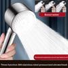 Stainless Steel Shower Head with Multiple Spray Settings for High Pressure