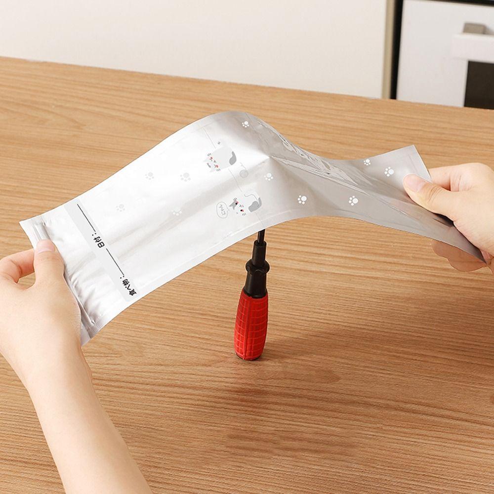 10Pcs Leakproof Aluminum Foil Fresh-keeping Bag Sliding Chain Kitchen Fresh Bag Kitchen Supplies