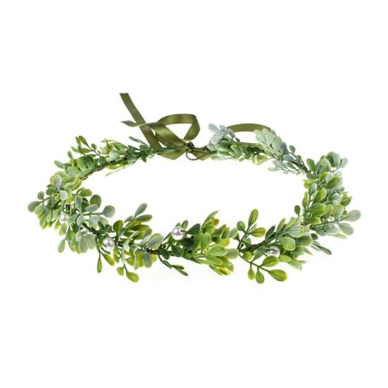 Bridal Flower Crown Fairy Style Flower Crown Artificial Flowers Eucalyptus Leaf Chaplet Head Wreath for Weddings Beach Vacation Photo Props