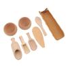 Kids Miniature Cooking Kitchen Utensil Set Safe Smoothly Wood Sensory Educational Tool Toy For Fine Motor Skill Practice