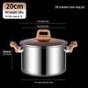 Yingbai 20CM Stainless Steel Rivet-Free Non-Stick Soup Pot