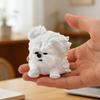 Wind-Blown Dog Figurine Puppy Ornament Realistic Fluffy Adorable Dog Simulated Dog Decoration For Home/Office/Car/Desk