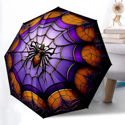 1pc Spider Web Auto Open/Close Umbrella, Windproof, Folding Compact Umbrella with Lightweight Design for Women/Men217