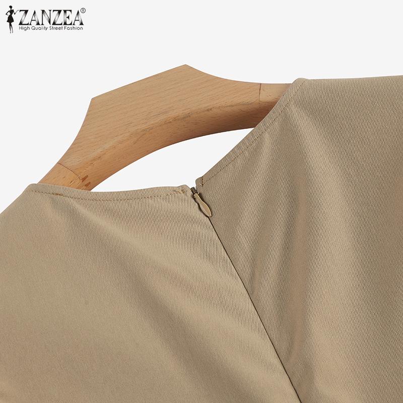 ZANZEA Womens Loose Casual O-neck Sleeveless Summer Short Jumpsuits Overalls