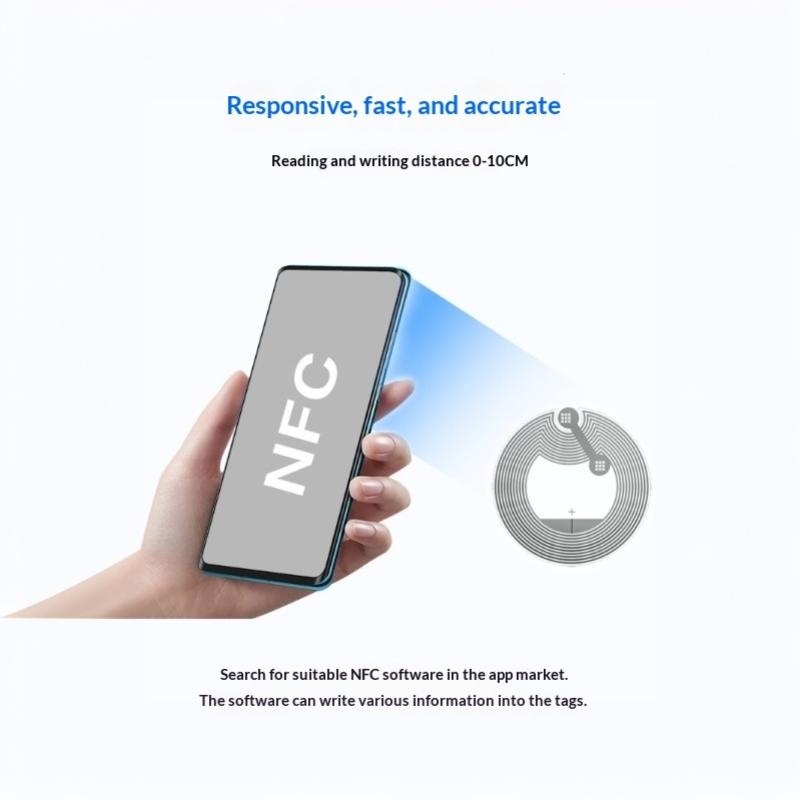 20 Pcs Rewritable NFC Chip Sticker Tags High Sensitive 213 215 216 Optional for Wifi Password Quick Sharing