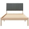 Bed Frame with Headboard Brown 100 X 200 Cm Solid Pine Wood