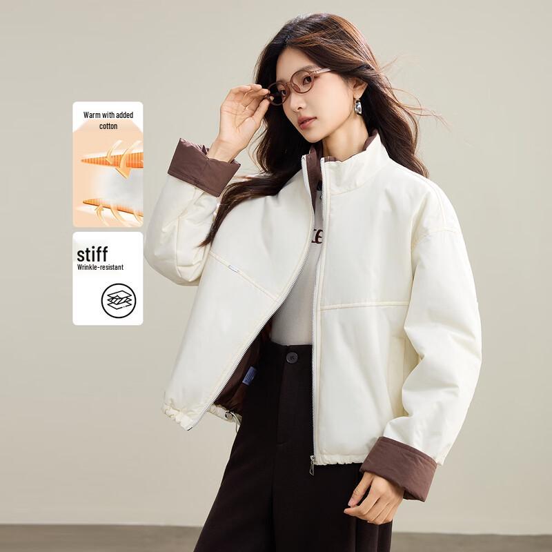 

TERRE BLEUE Women s Winter Lapel Padded Jacket L