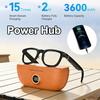 Nuovi Occhiali Intelligenti AI con Fotocamera Anti-shake a 6 Assi da 8MP, Riprese Video 1200P, Lenti Fotocromatiche, Power Bank da 220mAh con Display, Traduzione AI, Riproduzione Musicale
