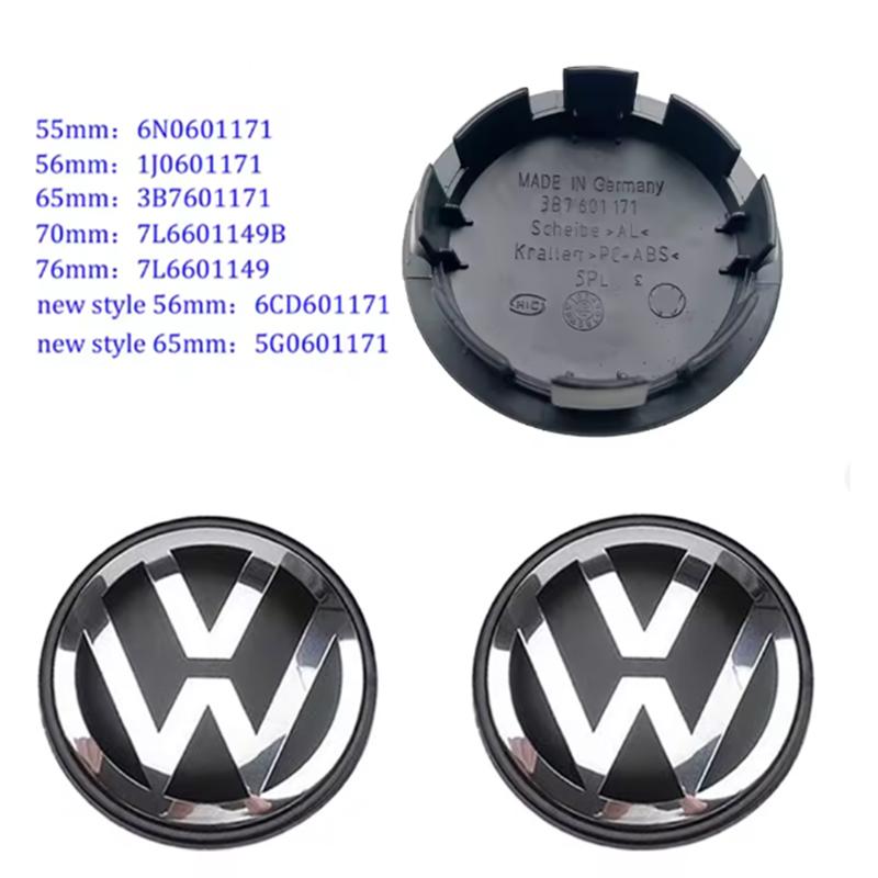 4Pc 55mm 56mm 60mm 65mm Car Rim Cover Sticker Wheel Center Hub Cap For Volkswagen Golf MK5 Caddy Passat CC Lavida Sagitar Tiguan