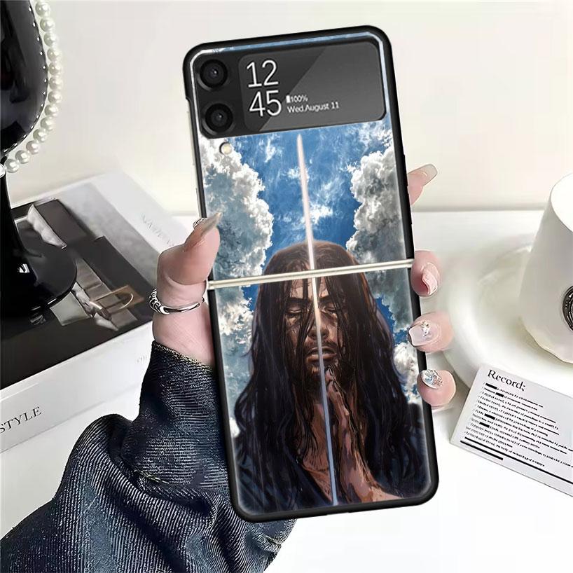 Anime Vagabond Samurai Cases For Samsung Galaxy Z Flip 4 5 6 7 3 Z Flip7 Flip6 Flip4 Flip5 Flip3 5G Hard Shockproof Fundas Cover
