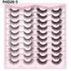 20 Pairs Faux Mink Lashes 3D Fluffy Natural Lashes Makeup False Eyelashes  Russian Strip Lashes Eyelash Extension