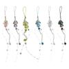 Unique Crystal Jellyfish Pendant Keychain Charming Star Pearl Mobile Phone Chain for Bags Backpack Star Phone Lanyard