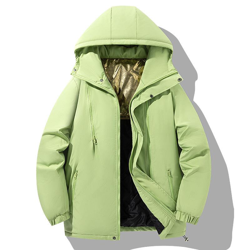 Хлопковая куртка мужская толстая короткая куртка зимнее теплое пальто с капюшоном мужская — фото 4