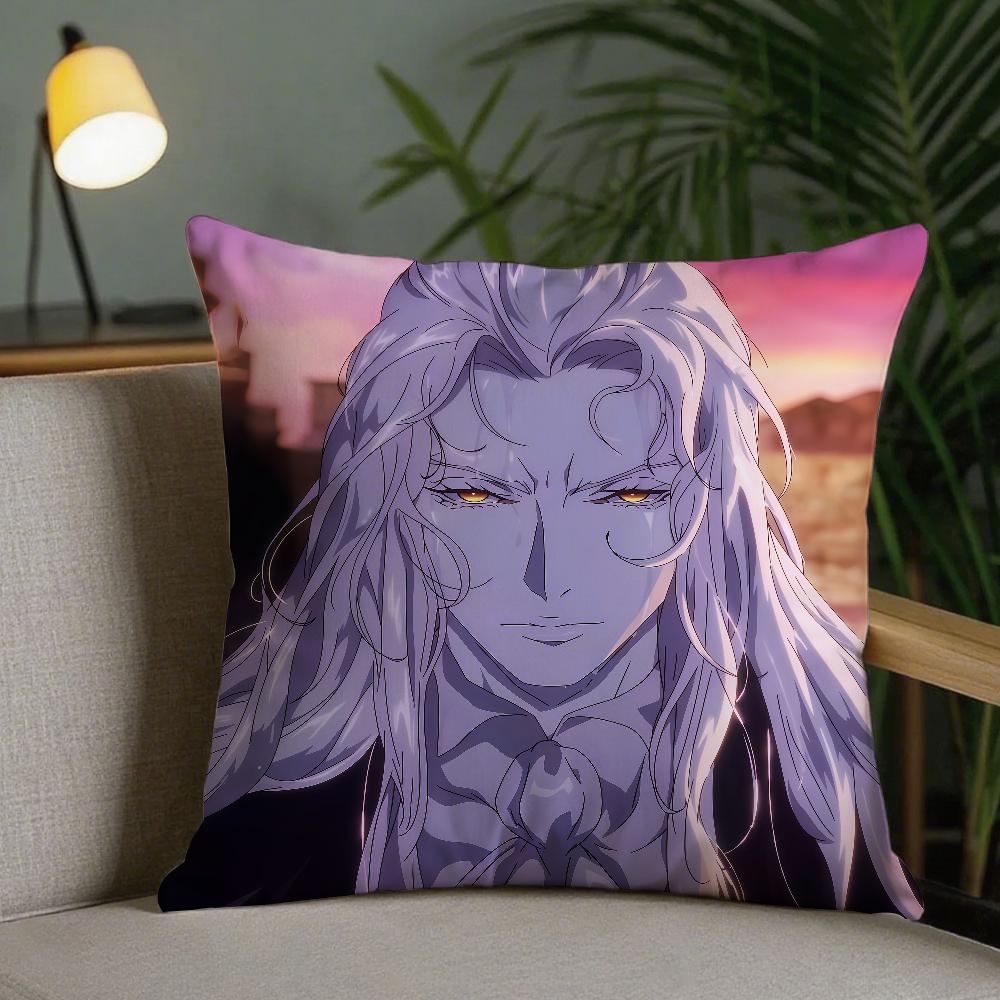 Moive CCastlevania Anime Pillow Case Square DoubleSided Printing Sofa Cushion Cover Pillowcase Bedroom Bedside