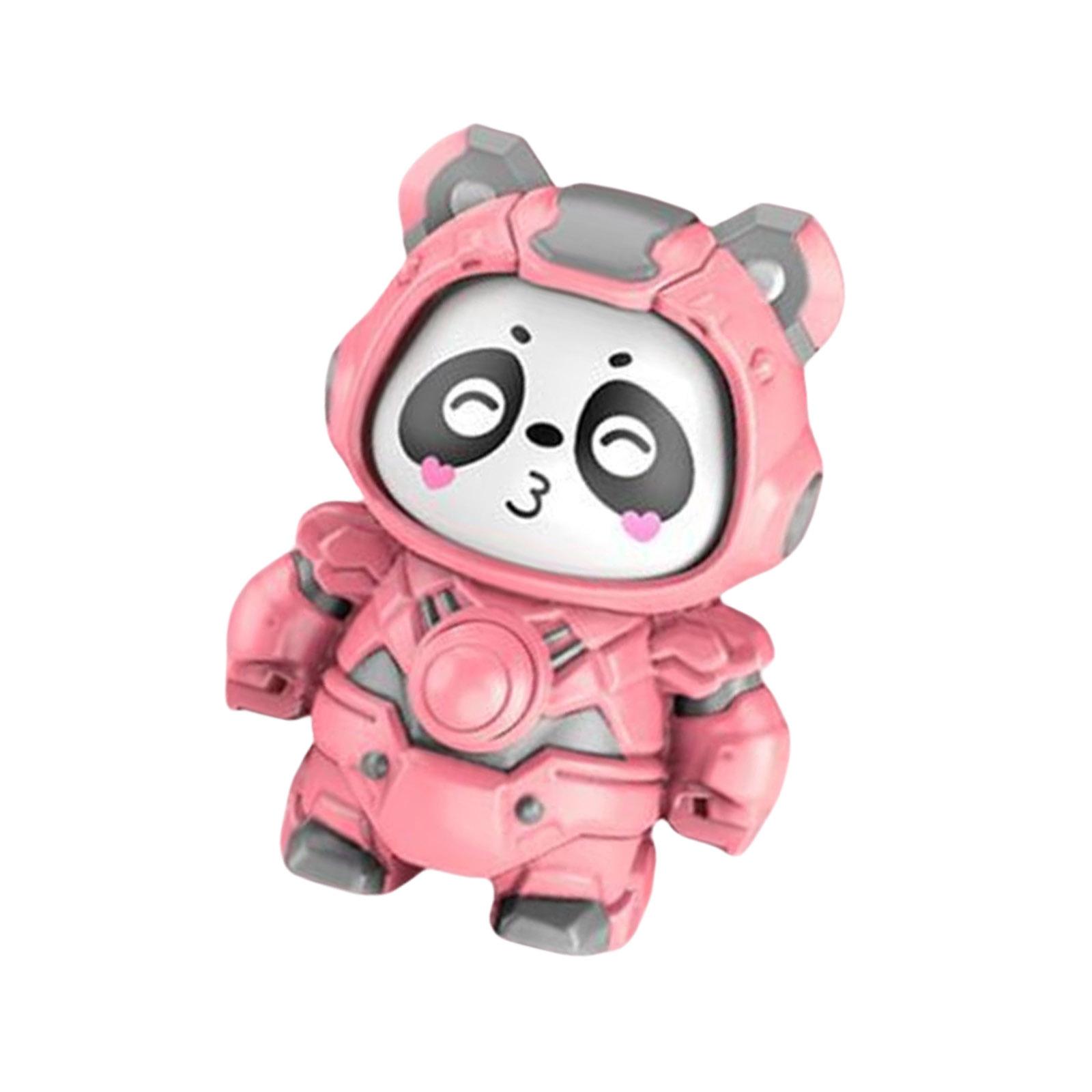 

Face Changing Panda Keychain Eye Catching Panda Keychain With Face Changing Mechanism Bag Hanging Accessory розовый