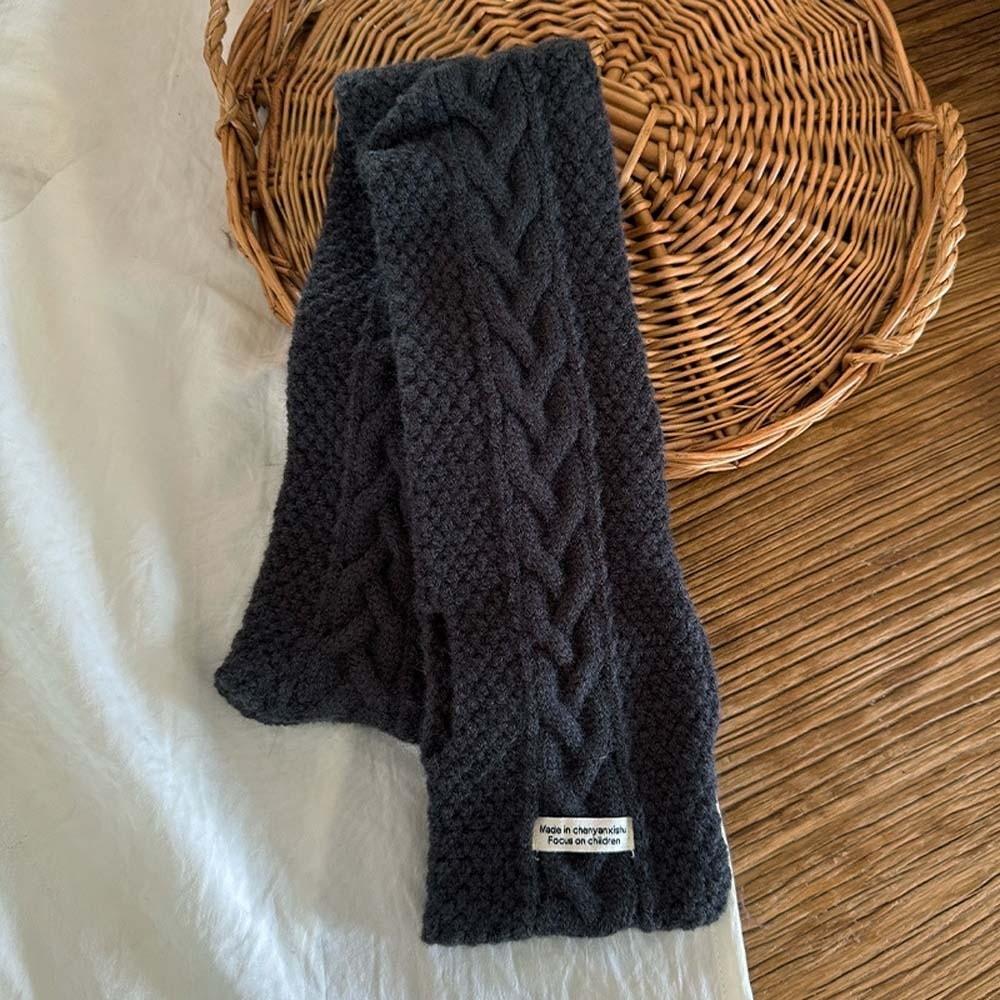 Trendy Children Knitted Scarf Elastic Winter Cross Muffler  for 2-8 Years Old