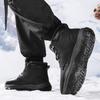 Herren Winterstiefel Retro Kampfstiefel Leder Anti Rutsch Verschleißfeste Outdoor Herren Winterstiefel