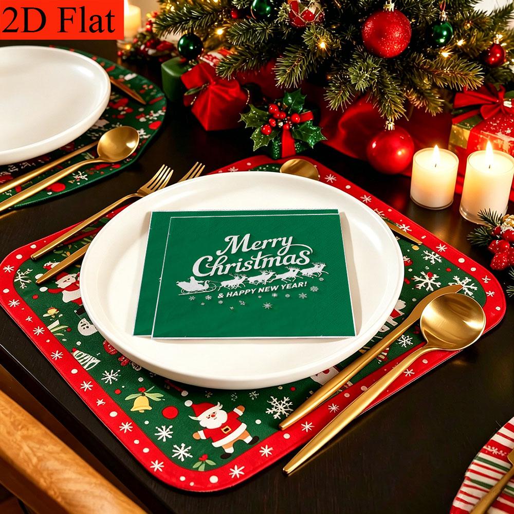 20pcs Disposable Napkins with Blessing Language Pattern Print for Wedding,Parties,and Daily Use for Thanksgiving Fall Christmas Table Decoration